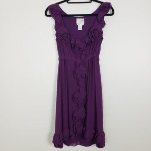 Ryu Anthropologie sleeveless chiffon dress Vintage Feminine K27